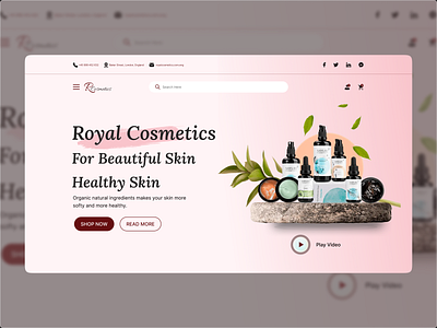 Cosmetic Website Hero Section