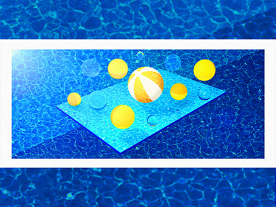 ☀ Golden Summer ☀ abstract balls cinema4d colorful composition frame gold layout minimal summer sun water