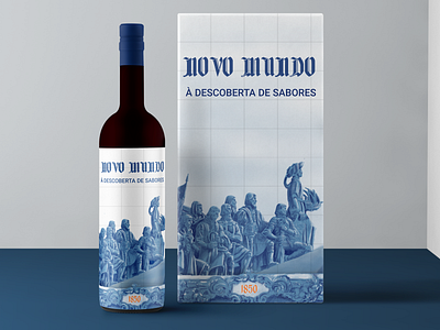 "Novo Mundo" - Wine Branding bottle bottle design bottle label bottle mockup branding design discovery illustraion portugal portugues portuguese traditional wine