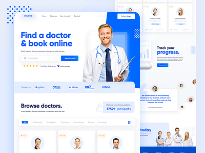 Doctor Landing Page doctor website landing page ui design ui ux user experience user interface