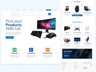 Ecommerce Landing Page design ecommerce ecommerce website figma landing page ui ui ux user experience user interface