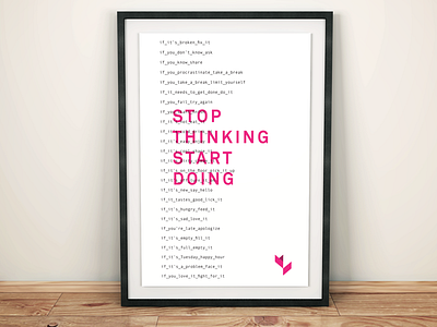 IF THIS THEN THAT POSTER brand branding coworking do if this ifthisthenthat pink poster sanfrancisco screenprint think