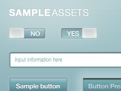 Sample Assets - Light teal color