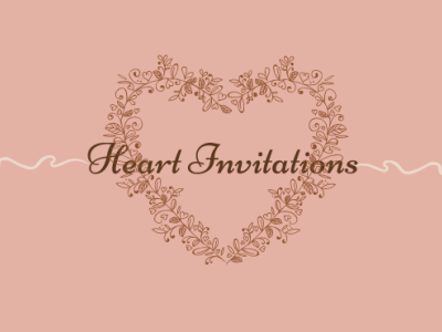 Heart Invitations branding decorative designs elegant graphic design heart logo design