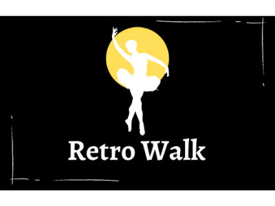 Retro Walk app branding design graphic design logo