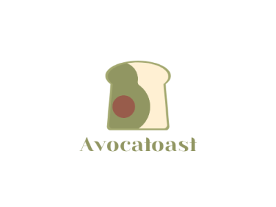 Avocatoast-Modern Design avocado branding bread design graphic design icon logo snacks vector