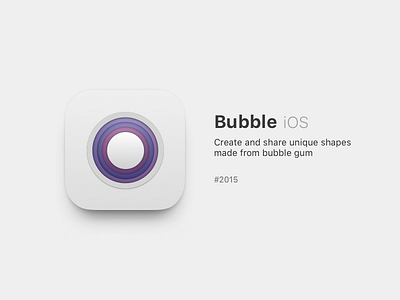 Bubble's but bubble clean geometry icon ios simple