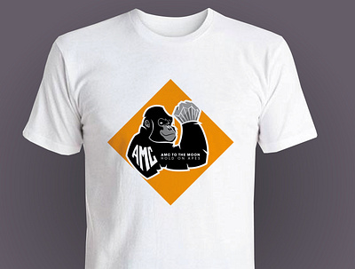 AMC TShirt cartoon design gorilla graphic design illustration logo white tshirt