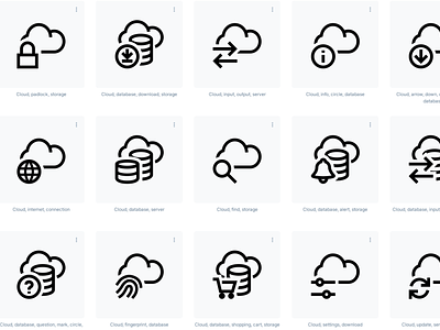 Cloud icons cloud design icons illustrations image vector