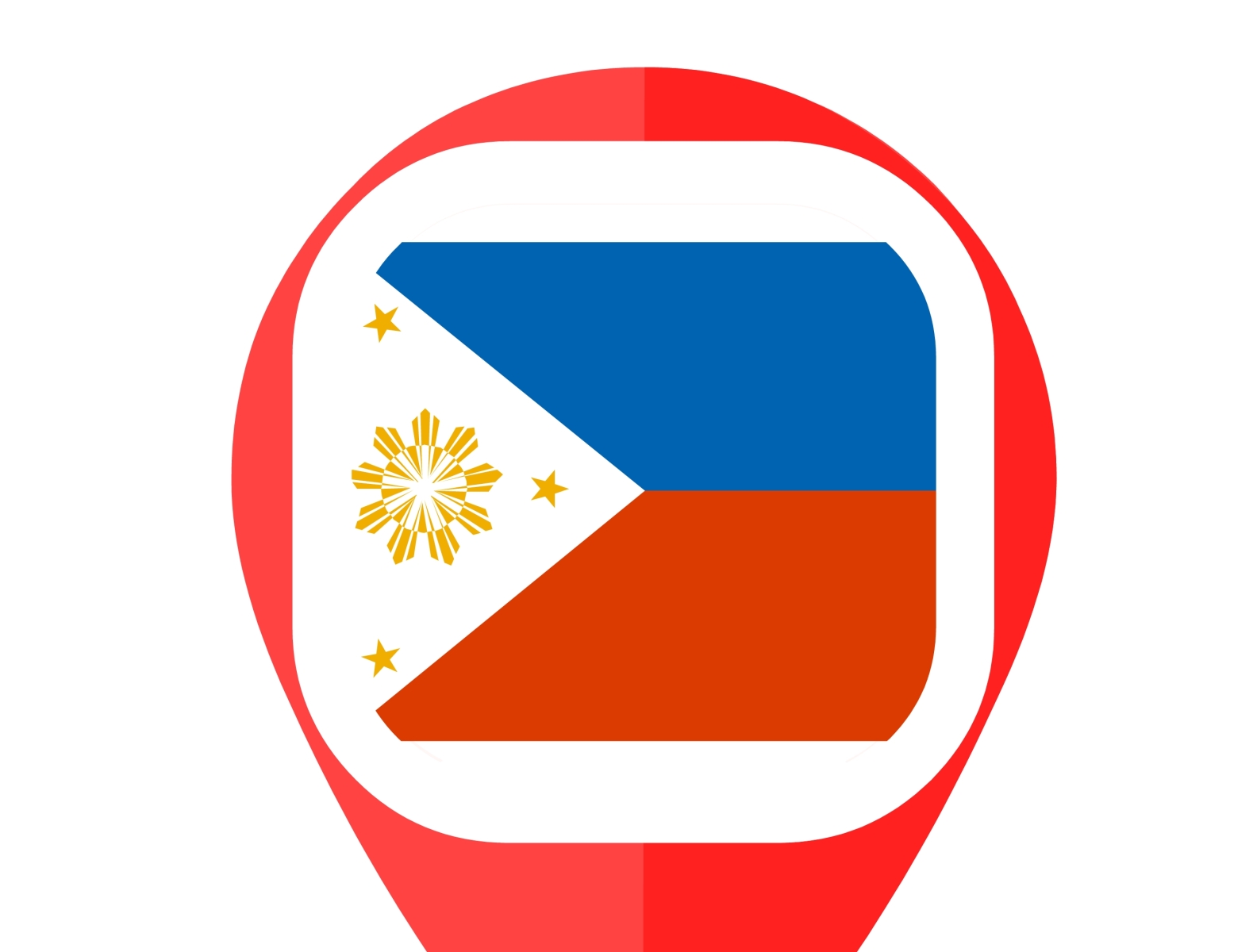 Dribbble Philippines National Flag Pins Marker Country By Wedevlops Team