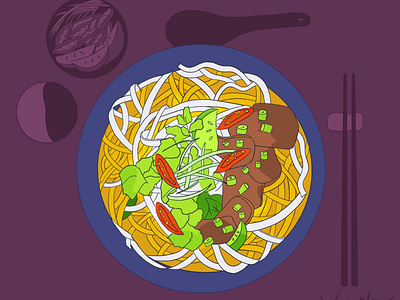 Illustration of ‘Pho’ in Vietnam