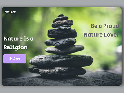 Nature Lover ui branding clean ui design graphic design landing page minimal ui nature ui