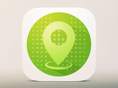 Nasher App Icon app design flat icon ios 7 iphone location long shadow mobile nasher sculpture white