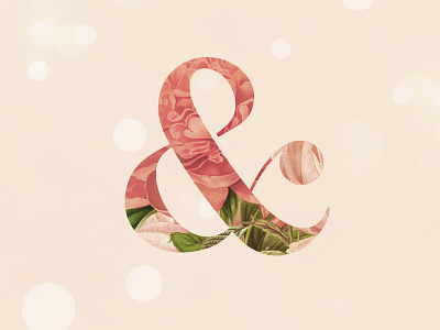 &amp; ampersand botanicl custom floral light print typography vintage wedding