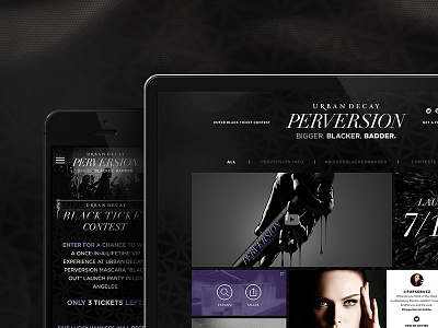 Urban Decay Perversion Campaign campaign decay grid mascara microsite urban