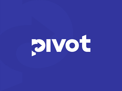 Pivot Branding arrow branding design icon identity logo mark negative space pivot wordmark