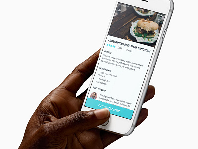 Customize Order app chef customize delivery design food ios order sandwich ui ux