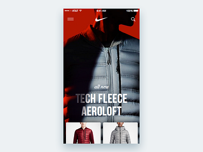 Nike Tech Fleece app ecommerce fleece holiday ios nike redesign tech ui ux