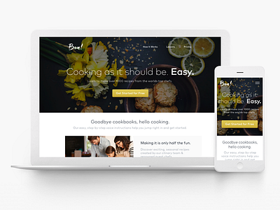 Bon! baking branding cooking design food online recipes ui web