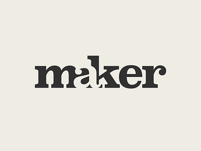 Maker brand branding design editorial identity logo magazine maker slab serif