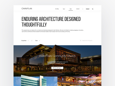 Omniplan Website Design architecture dallas design index portfolio projects ui website work