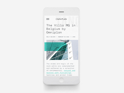 Tangent Blog Post architecture article blog minimal mobile post shapes texture typography ui