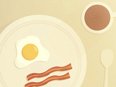 Bacon n' Eggs breakfast illustrator lighting photoshop texture yummy