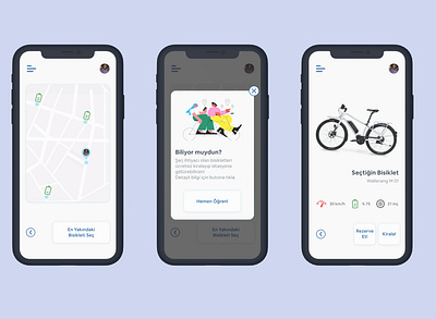 E-Bike Mobile App UX and UI Design Part-1 appdesign design e bike illustration mobileapp rentalapp ui ux