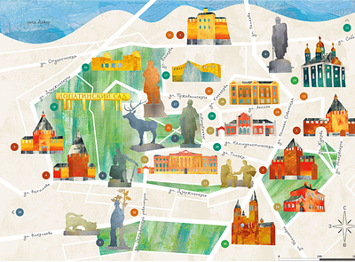 My city map design icon illustration typography