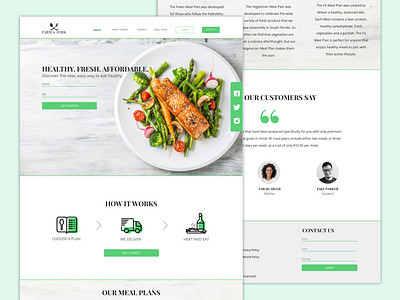 Meal Plan Site branding design illustration logo minimal site typography ui ux web