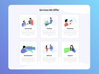 Services We Offer Section branding design illustration minimal site ui ux vector web website