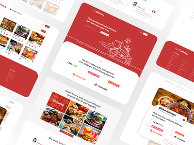 Food Delivery Site Concept branding design illustration site ui ux web website