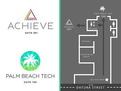 Entryway Signage for Achieve and Palm Beach Tech