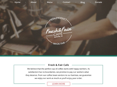 Fresh&Fair Homepage Design