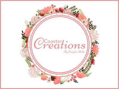Coaster Creations coaster floral logo rose gold
