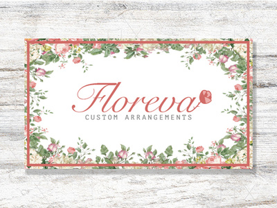 Floreva Card business cards design floral arrangements