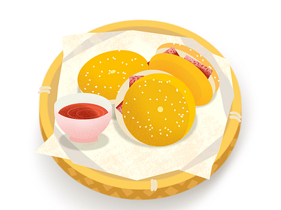 Chinese food in Fuzhou food illustration