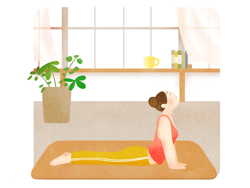 Lonely girl series - 2. yoga animation design drawing girl illustration illustration lifestyle yoga