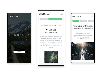 Energi.AI Mobile Website Design