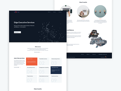 Edge Executive Services Website animation belarus branding design development executive illustration logo services ui ukraine ux web webdesign website