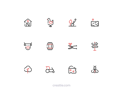 Animated Farm Icons Collection tractoricon