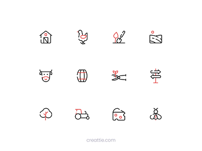 Animated Farm Icons Collection tractoricon