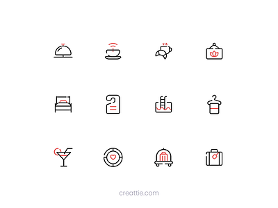 Animated Hotel & Hospitality Icons Collection restauranticon