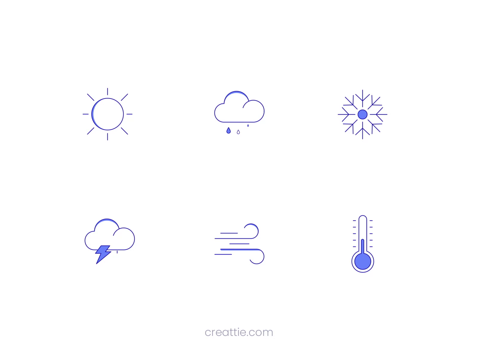 Free Animated Weather & Forecast Icons by Creattie on Dribbble