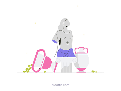 Exploring Greece - Lottie Collection 2d animated illustration animation aphrodite greece lottie motion graphics tourism travels ui ui animation
