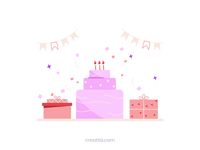 Birthday cake after effects animated illustration animation birthday cake canndle celebration lottie special day ui ui design vector art