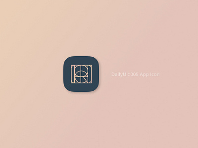 App Icon - DailyUI 005 dailyui illustration logo rosegold
