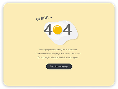 DailyUI 008 - 404 page 404 dailyui egg illustration