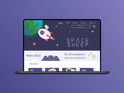 Space Sheep website app branding design illustration ui website