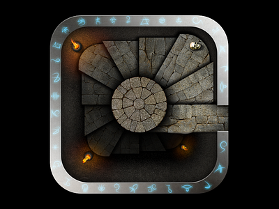 Fantasy Dungeon circular dungeon fantasy icon ios staircase stairs stairwell winding